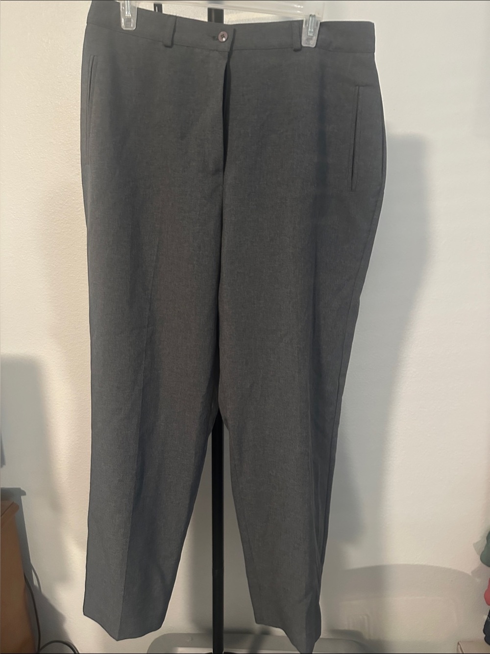 Alia Dark Gray Tailored Dress Pants petite